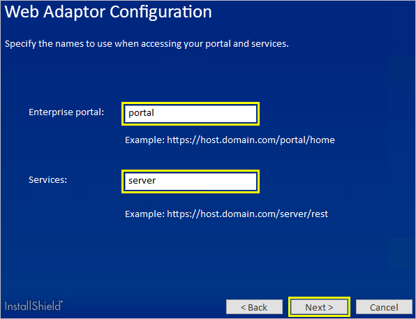 Web Adaptor-Konfiguration