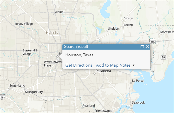 Karte mit Houston, Texas