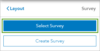 Schaltfläche "Survey auswählen"