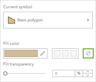 Option "Keine Farbe" für Füllfarbe