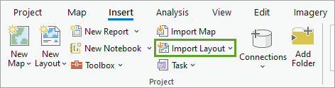 Schaltfläche "Layout importieren"