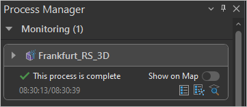 Der Prozess-Manager zeigt an, dass der Prozess abgeschlossen ist.