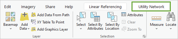 Registerkarte "Utility Network"