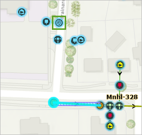 Kanalschacht-GPS-Punkt in der Brainard Street