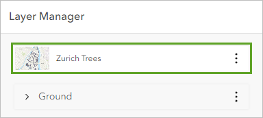 Layer "Zurich Trees" im Bereich "Layer-Manager"