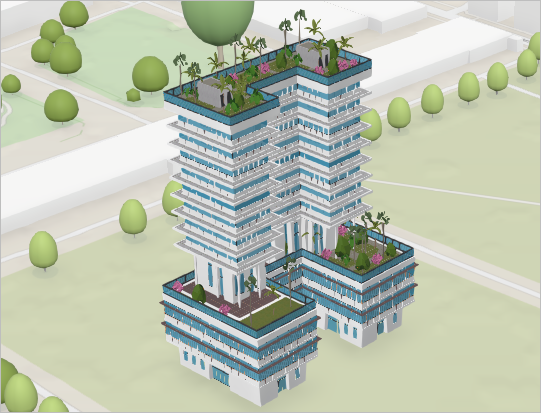 Szene mit dem Layer "Zurich Green Building"