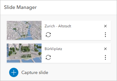 Bereich "Folien-Manager" mit zwei Folien