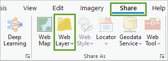 Die Schaltfläche "Web-Layer"