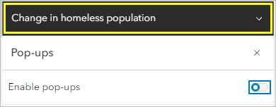 Option "Change in homeless population"