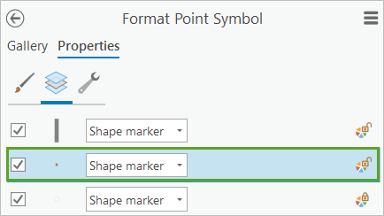 Ändern Sie die Eigenschaften des Shape-Markers für Schilder.