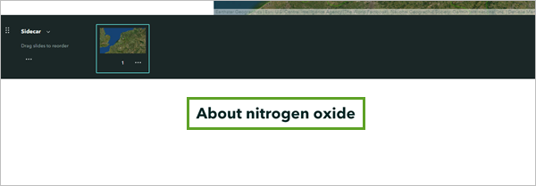 Überschrift "About nitrogen oxide"