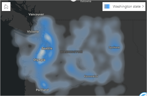 Heatmap des Bundesstaates Washington