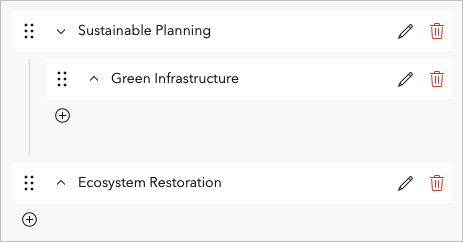 Eine neue Unterkategorie unter "Sustainable Planning"