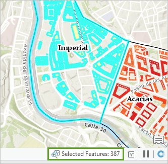 Alle auf der Karte ausgewählten Gebäude im Stadtteil Imperial