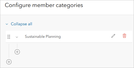 Fügen Sie die Mitgliederkategorie "Sustainable Planning" hinzu.