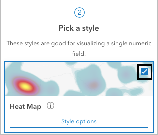 Die Option "Heatmap", die als aktueller Style ausgewählt wurde