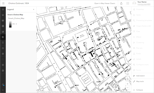 Karte wird in Map Viewer geöffnet