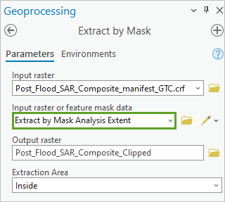 Parameter des Werkzeugs "Eingabe-Raster oder -Feature-Masken-Daten"