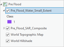 Layer "Pre_Flood_Water_Small_Extent" ist ausgewählt