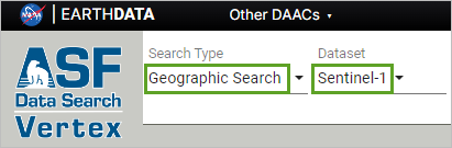 Ausgewählte Option "Geographic Search"