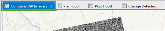 Registerkarte der Karte "Compare SAR Imagery"