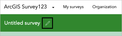 Bearbeiten Sie den Titel des Survey.