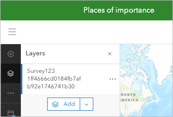 Kartenfenster in Survey123