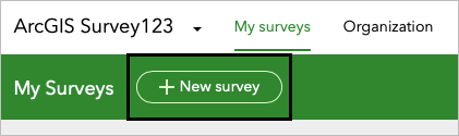 Einen neuen Survey öffnen