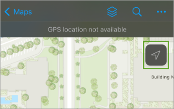 GPS-Schaltfläche in der App