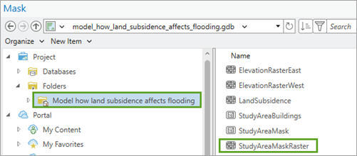 Layer "StudyAreaMask" suchen