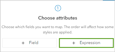 Schaltfläche "Ausdruck" im Bereich "Styles unter Attribute auswählen"