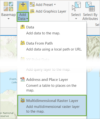 Einen multidimensionalen Raster-Layer hinzufügen