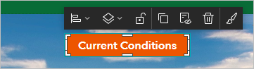 Schaltfläche "Current Conditions" mit Style-Änderungen