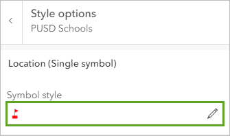 Option "Symbole" für den Darstellungs-Style "Einzelsymbol"