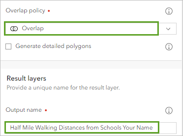 Parameter "Name des Ergebnis-Layers" für das Werkzeug "Reisegebiete generieren"