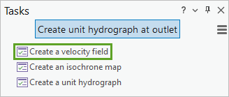 Task "Create a velocity field"