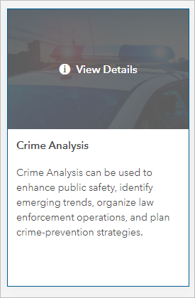 Kachel "Crime Analysis"