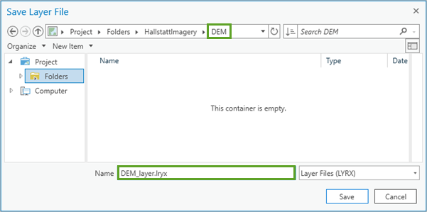 Fenster "Layer als LYRX-Datei speichern"