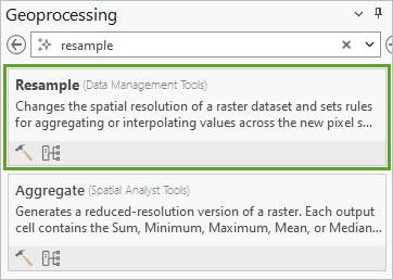 Suchen Sie nach dem Werkzeug "Resampling", und öffnen Sie es.