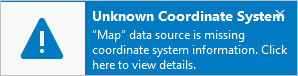 Warnung zu unbekanntem Koordinatensystem