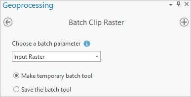 Geben Sie die Batch-Parameter an.