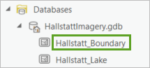 Fügen Sie den Layer "Hallstatt_Boundary" zur Karte hinzu.