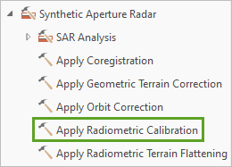 Werkzeug "Radiometrische Kalibrierung anwenden"