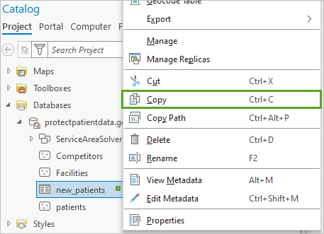 Kopieren der Tabelle "new_patients"