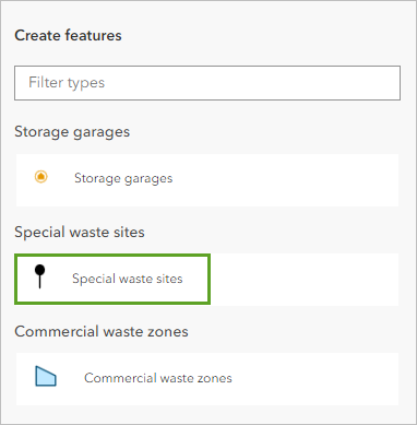 Layer "Special waste sites"