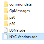 Datei "NYC Vendors.sde"