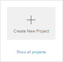 Schaltfläche "Neues Projekt erstellen"