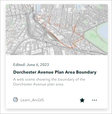 Elementkachel "Dorchester Avenue Plan Area Boundary"