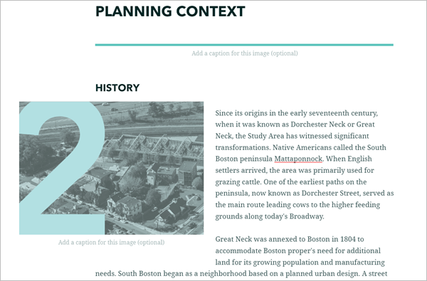 Abschnitt "Planning Context" des Berichts