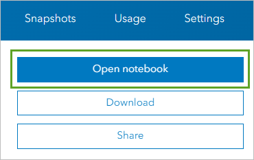 Schaltfläche "Notebook öffnen"